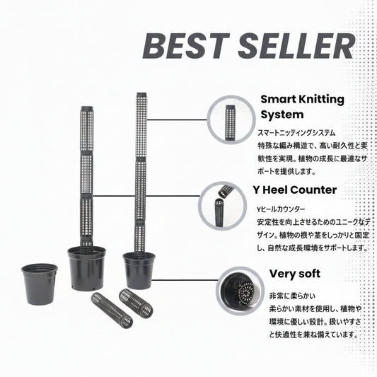 鉢付きモスポールセット連結可能 つる性 観葉植物 支柱